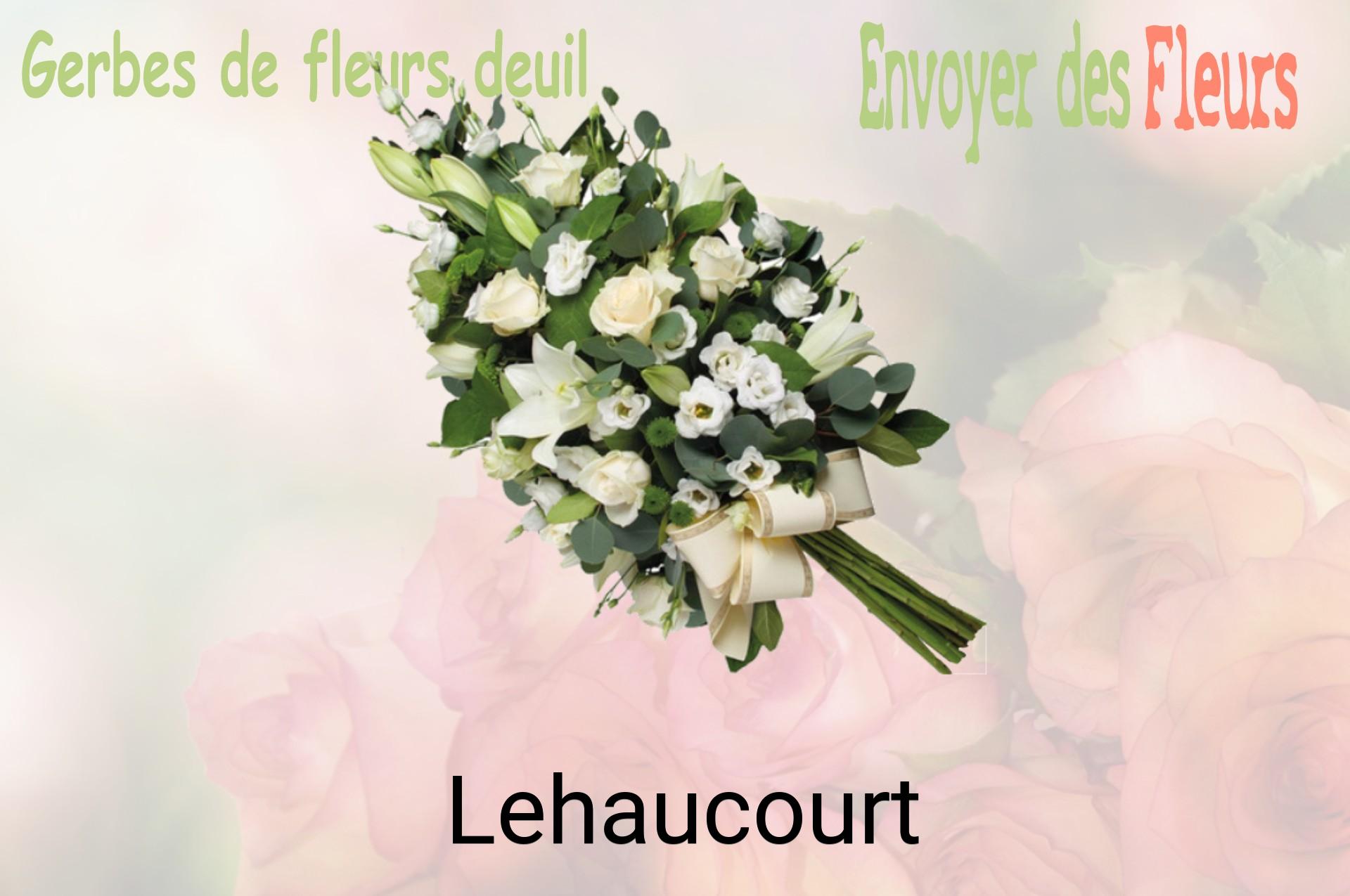 Gerbe de fleurs de deuil livrée à Lehaucourt